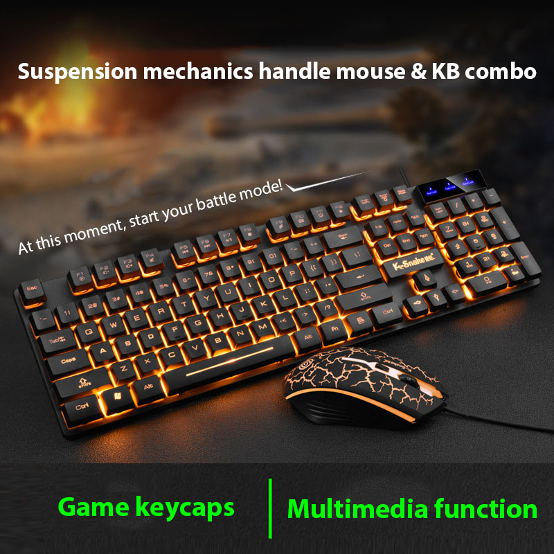 Gaming Keyboard Mobile - KM320 toetsenbord- en muisset Waterdicht lichtgevend