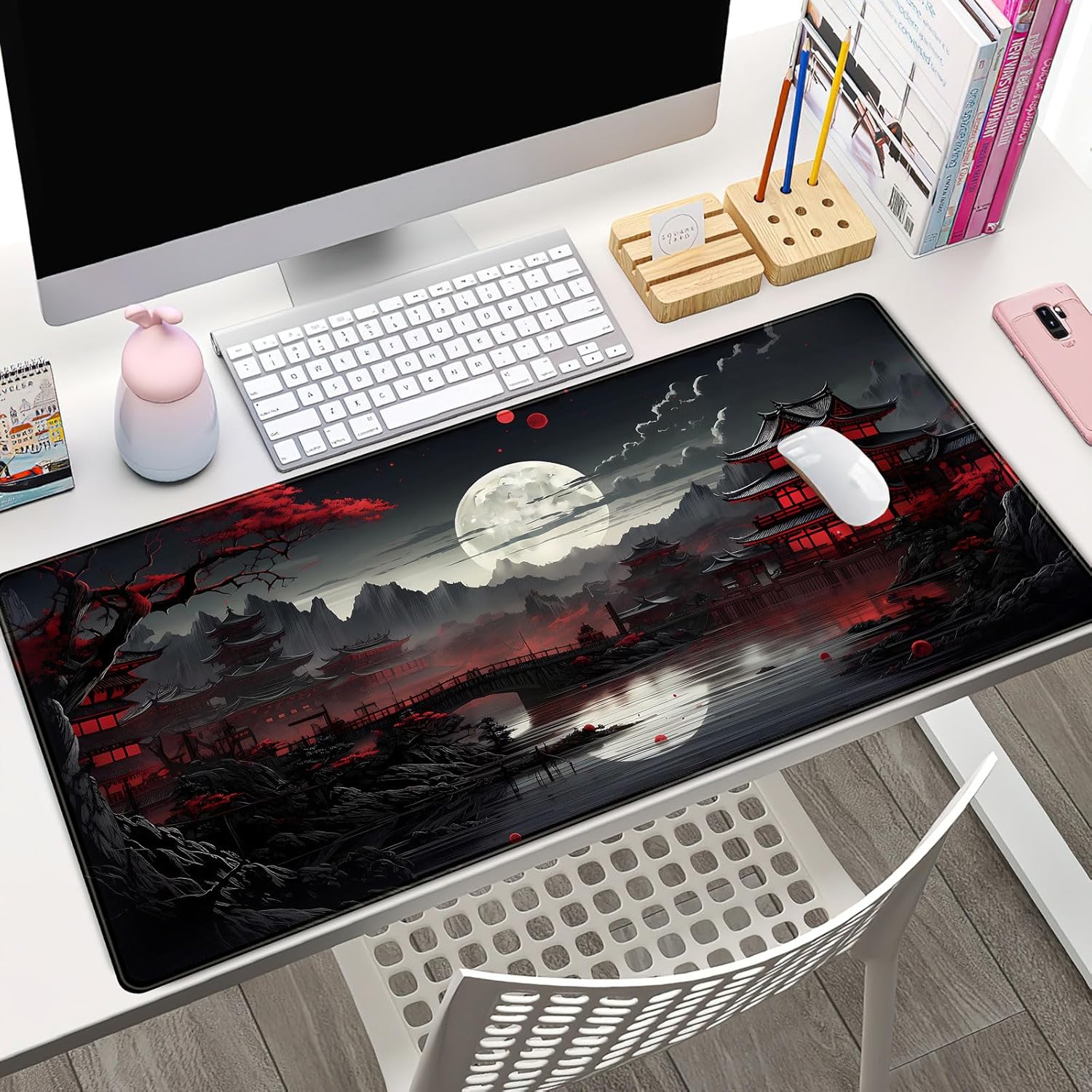 Gaming Keyboard And Mouse - Japanse bureaumat Riverside Full Moon bureaumat