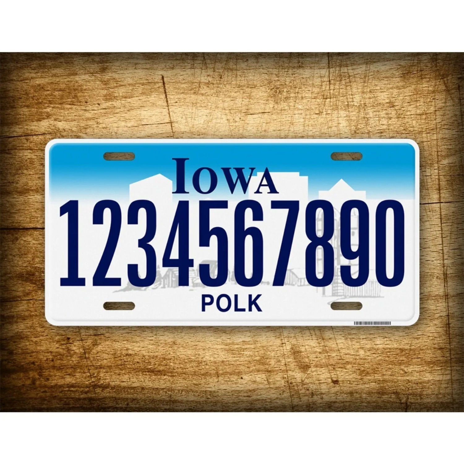 Brass Weight Plate - Gepersonaliseerde Iowa Vintage Metalen Bord Decoratieve