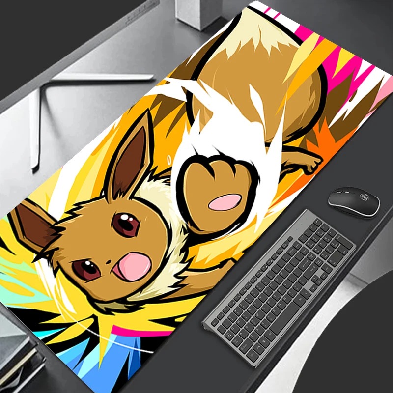 Gaming Keyboard Best - P-Pokemon Eevee Anime Gaming-muismat, uitgebreide antislip
