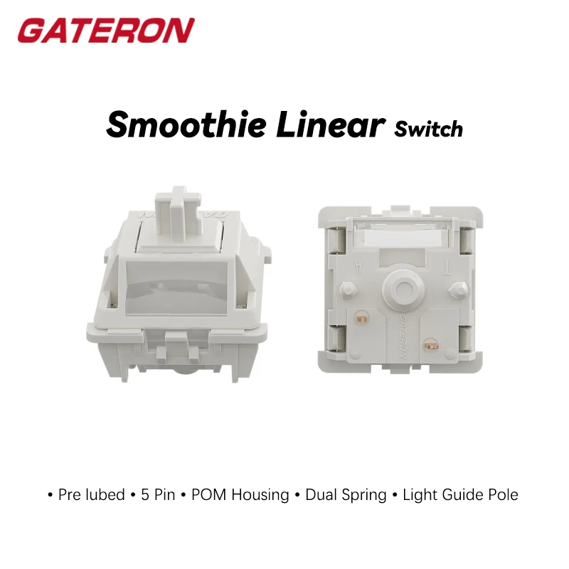 Keyboard Lube Kit - Gateron Smoothie-schakelaar Lineair voorgesmeerd 5-pins POM