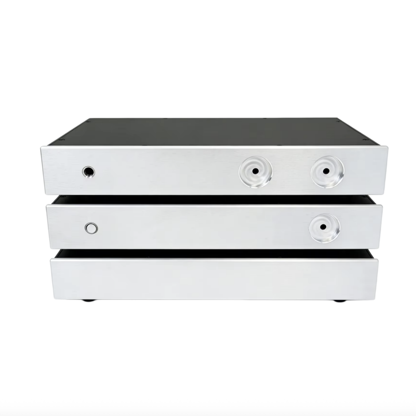 Aluminum Case 65 - (430*65*345mm) Volledig aluminium versterkerbehuizing / buizenversterker