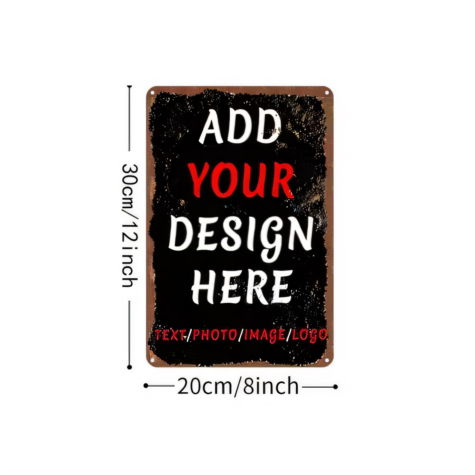 Brass Weight Plate - Tinbord met eigen ontwerp 20cm x