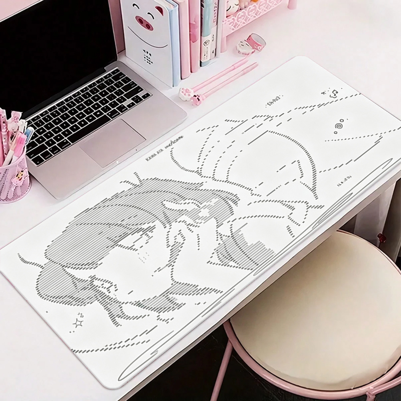 Gaming Keyboard And Mouse - 1 Stuks Lederen Muismat Anime Angel