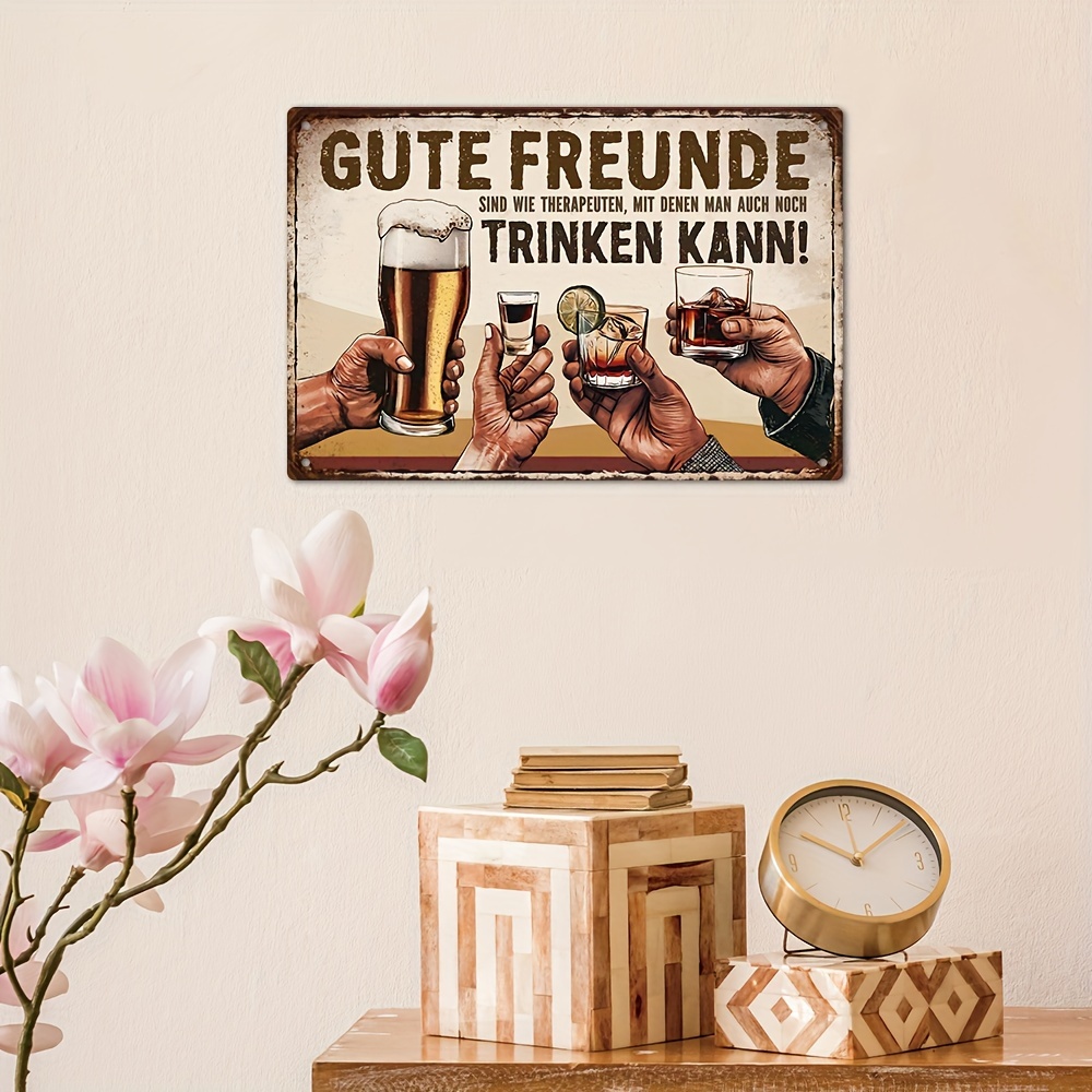 Duits vintage metalen bord, 'G - Brass Weight Plate recensie en prijs