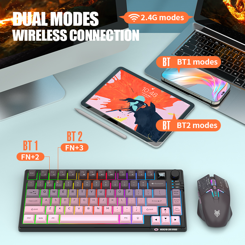 Dual-Mode 2.4G Bluetooth Draad - Gaming Keyboard Bluetooth recensie en prijs