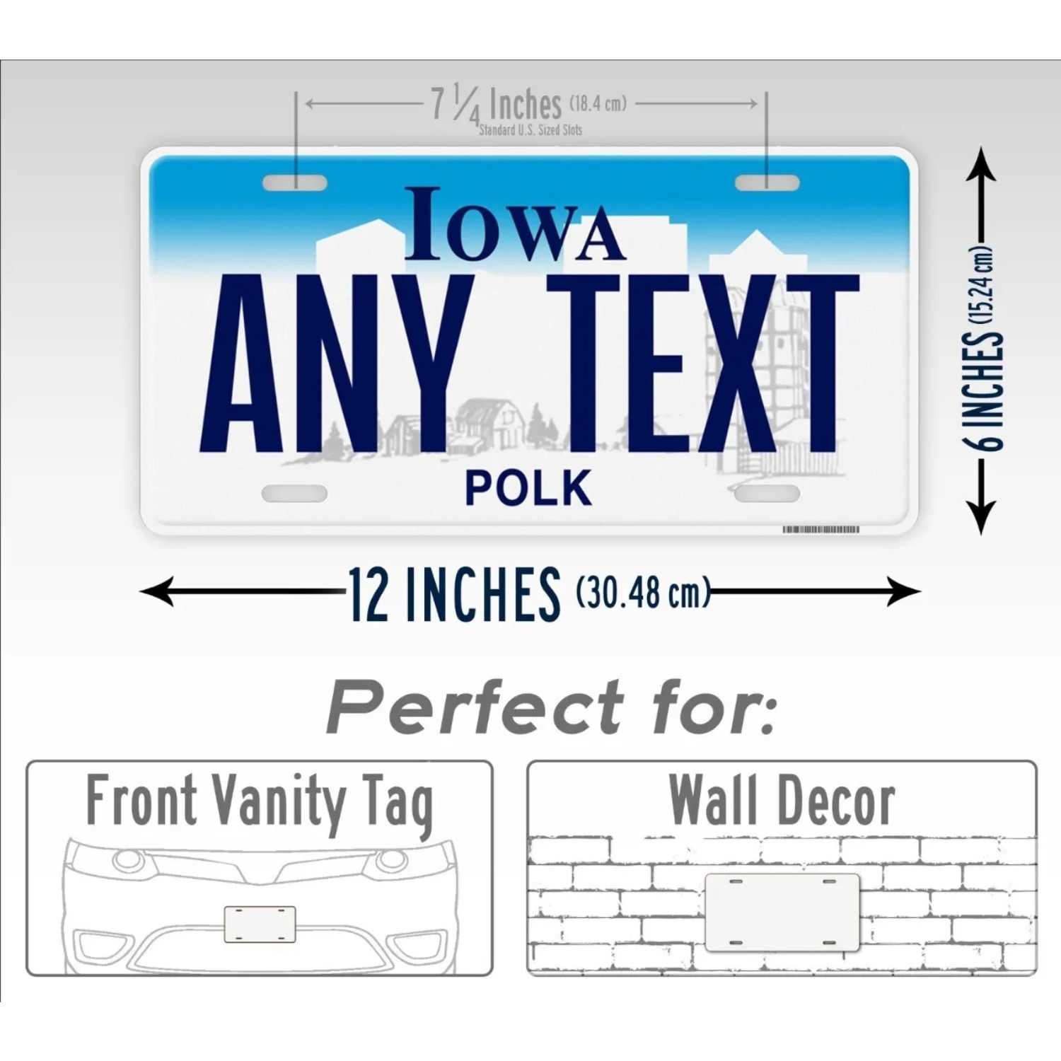 Gepersonaliseerde Iowa Vintage - Brass Weight Plate recensie en prijs