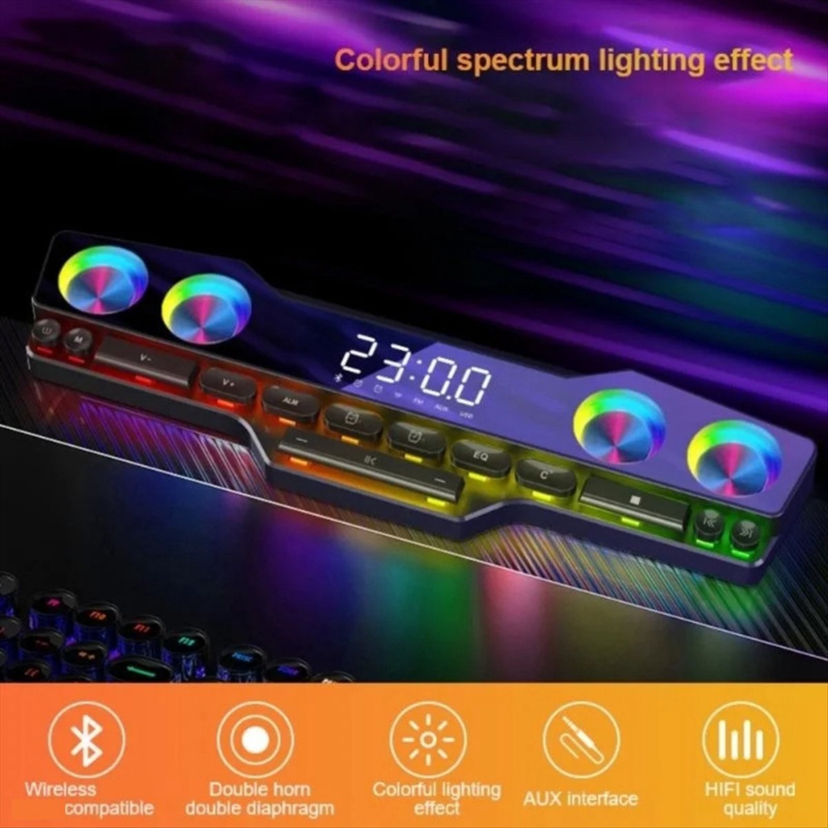 DTC5 V18 Dazzle Colour Speaker - Gaming Keyboard Bluetooth recensie en prijs
