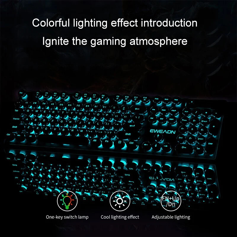 Retro Punk mechanisch toetsenb - Gaming Keyboard And Mouse recensie en prijs