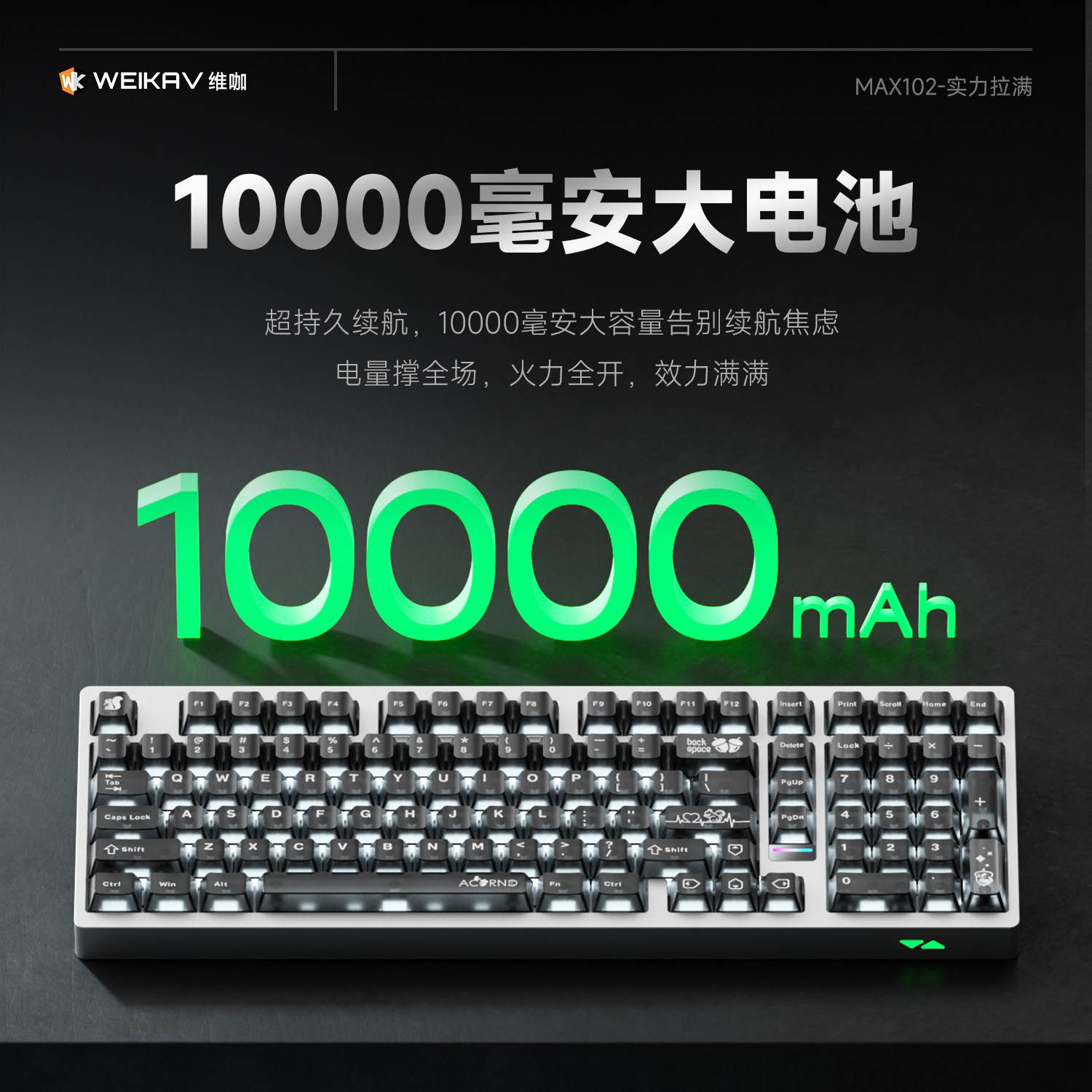 Weika Max102 aluminium behuizi - Gaming Keyboard He recensie en prijs