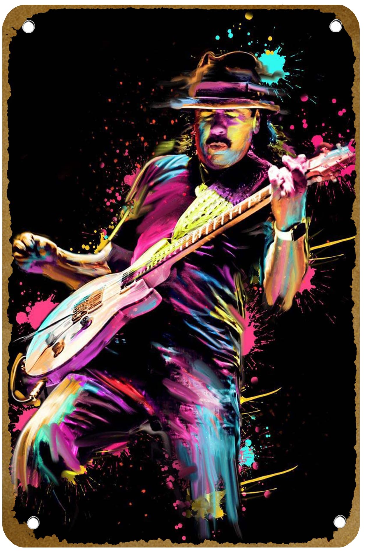 Carlos Santana Poster Metalen  - Brass Weight Plate recensie en prijs