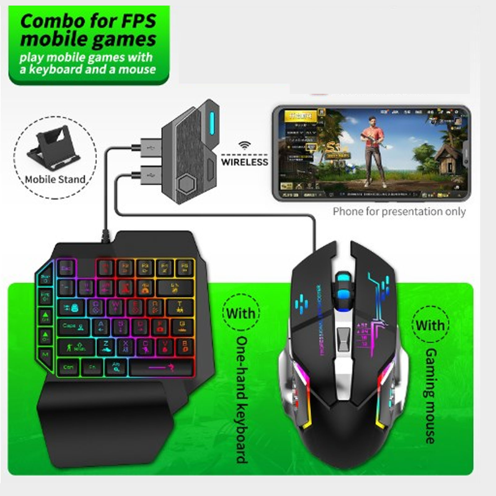 Toetsenbord-muis-converterset  - Gaming Keyboard Mobile recensie en prijs