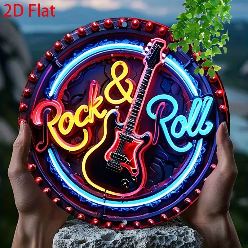 Een vintage rock-neonbord, 2D  - Brass Weight Plate recensie en prijs