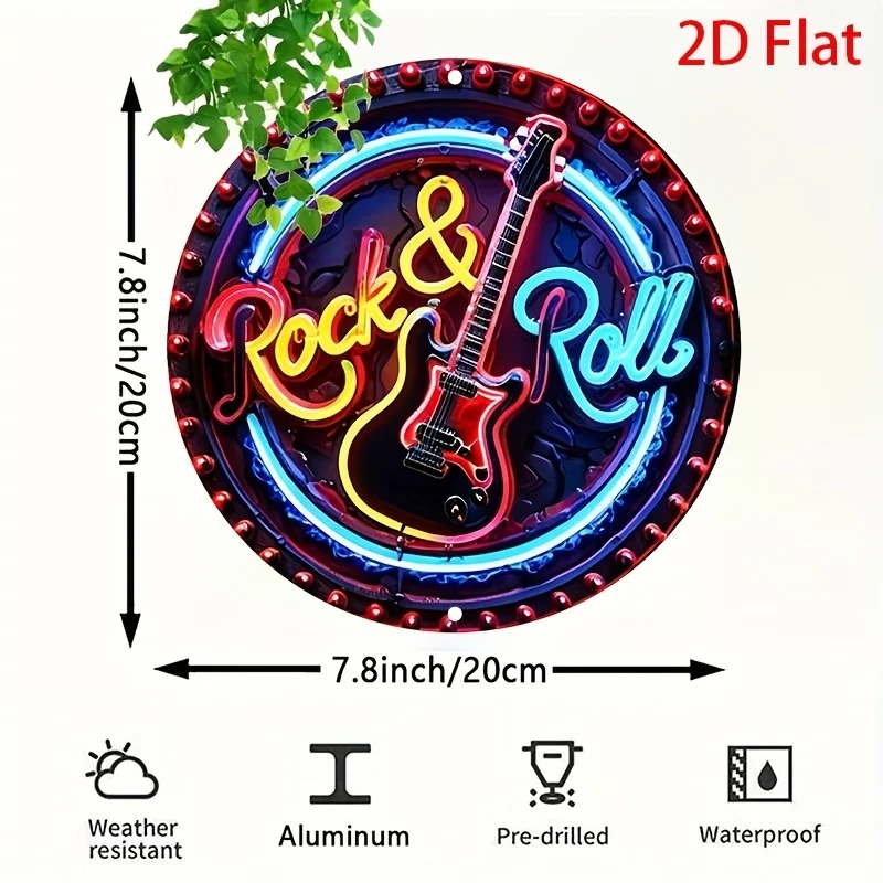 Een vintage rock-neonbord, 2D  - Brass Weight Plate recensie en prijs