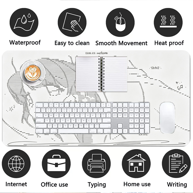 1 Stuks Lederen Muismat Anime  - Gaming Keyboard And Mouse recensie en prijs
